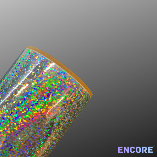 Vinyle adhésif holographique à paillettes argentées Encore® EFX21