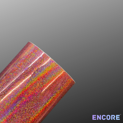 Vinyle adhésif holographique encore® EFX21 à paillettes roses