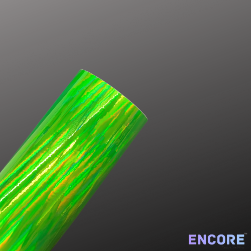 Vinilo adhesivo holográfico verde fluorescente Encore® EFX21