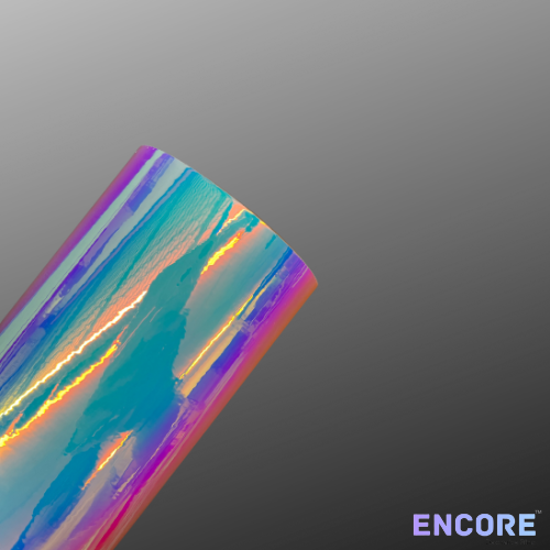 Film de verre dichroïque transparent violet/bleu Encore® EFX1500