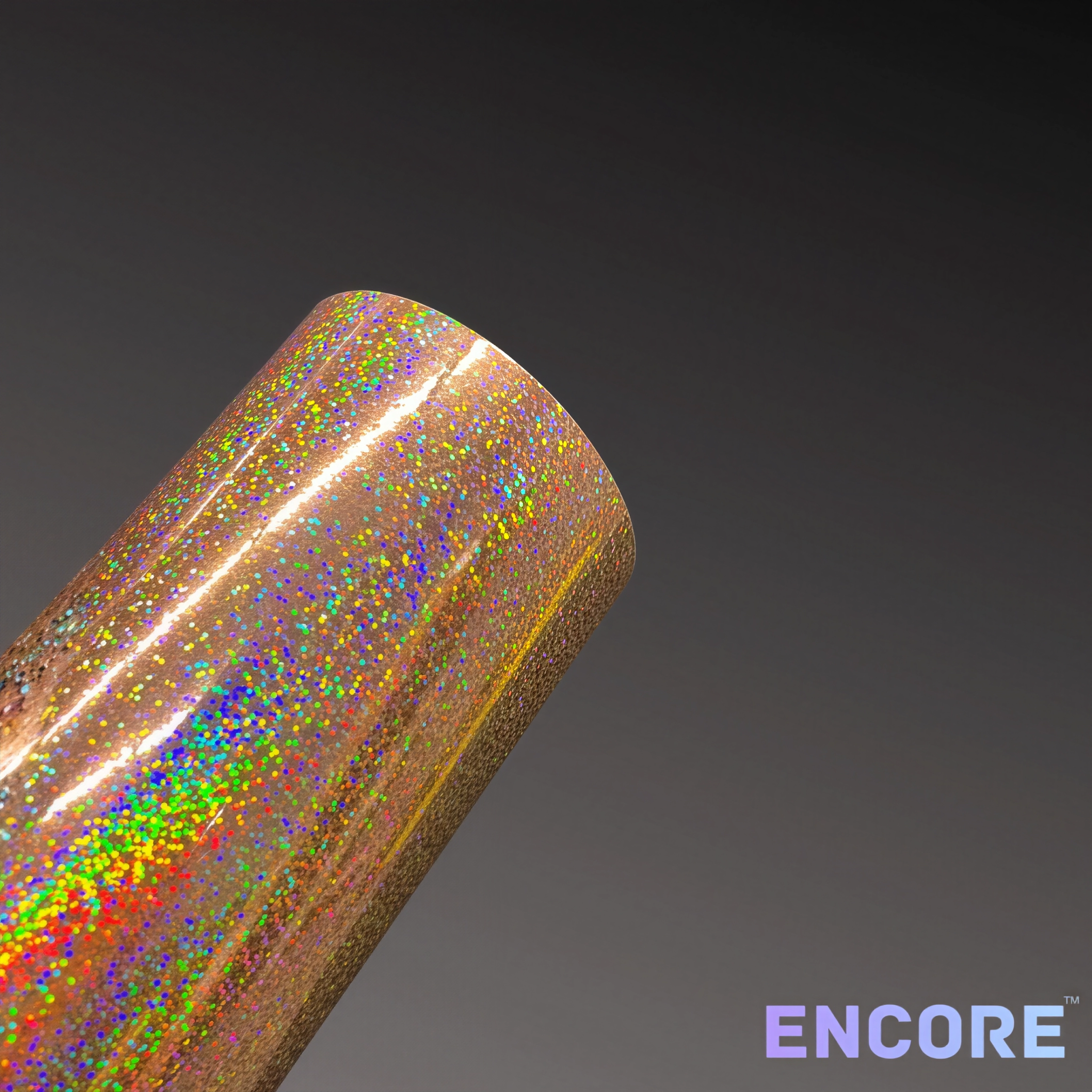 Vinilo adhesivo holográfico con lentejuelas plateadas Encore® EFX21