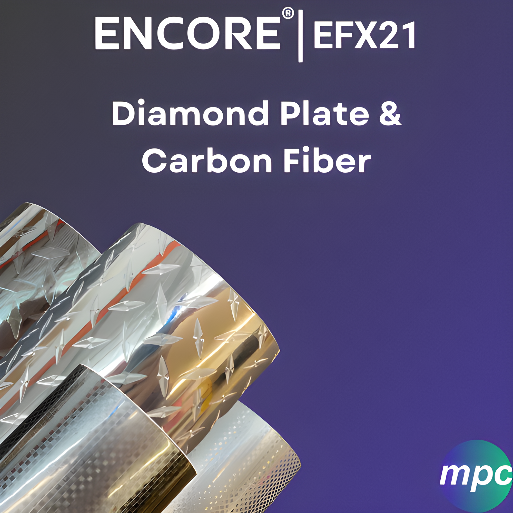 Encore® EFX21 Diamond Plate/Carbon Fiber Adhesive Vinyl